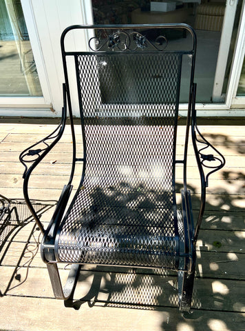 Vintage John Salterinin Wrought Iron Mt Vernon Maple Side Chair
