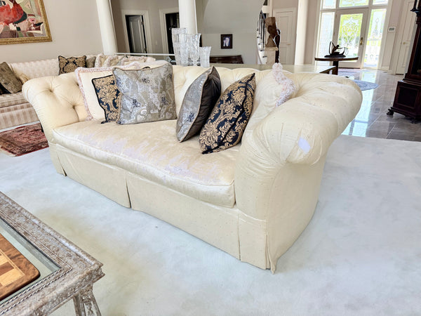 Design Resources Custom Silk Tufted Sofa