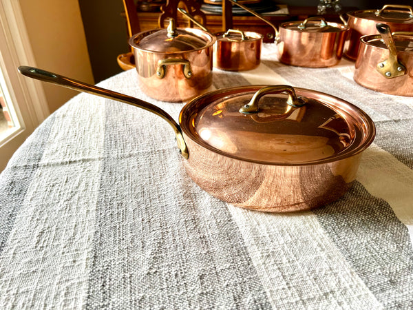 Mauviel M'Heritage French Copper 9" Skillet with Lid