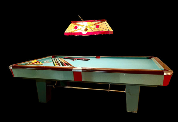 Vintage MCM Brunswick Sport King Pool Billiard Table and Accessories