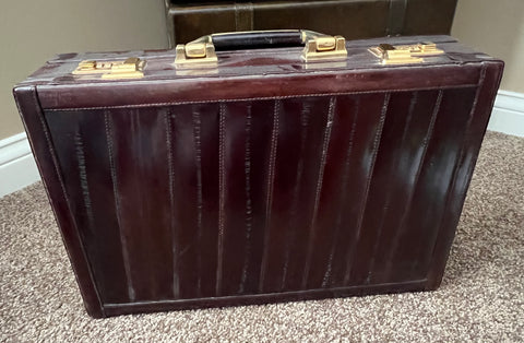 Vintage Presto Brown Eel Skin Briefcase