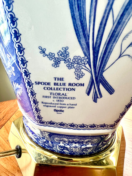 The Spode Blue Room Collection "Floral" Ginger Jar Table Lamp