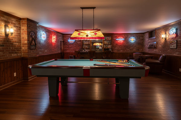 Vintage MCM Brunswick Sport King Pool Billiard Table and Accessories