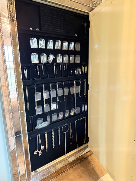 Frontgate Loren Jewelry Storage Mirror with Lock