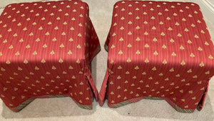 Pair of Custom Upholstered Stools