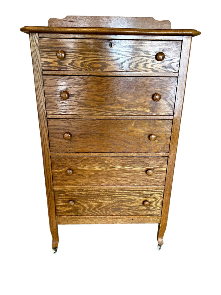 Solid Oak Antique Highboy Wood Dresser KLM Luxury Consignment Solid Oak Antique Highboy Wood Dresser KLM Luxury Consignment