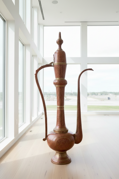 Moorish Style Monumental Floor Standing Palace Brass Ewer