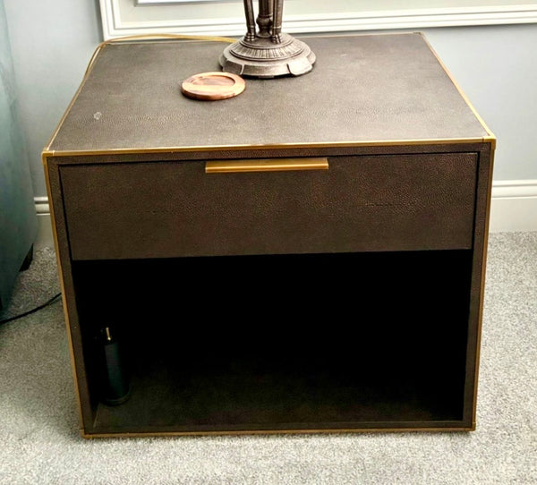 Pair of RESTORATION HARDWARE Machinto Open Nightstands