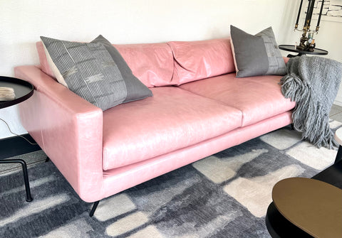 Verellen Stella Sofa in Pink Italian Leather