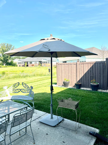 Treasure Garden Auto Tilt 9' Octogonal Aluminum Patio Umbrella with Wheeled Base