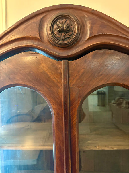 Antique Wood China Curio Cabinet