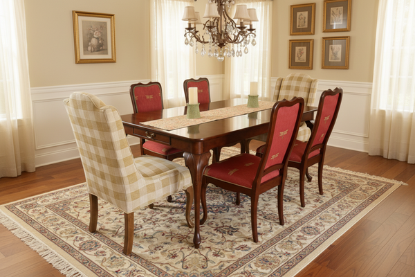 HENREDON Dining Table and 8 Chairs