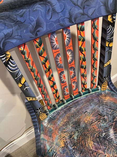Artist Jeri Cannon Hand Painted Chair