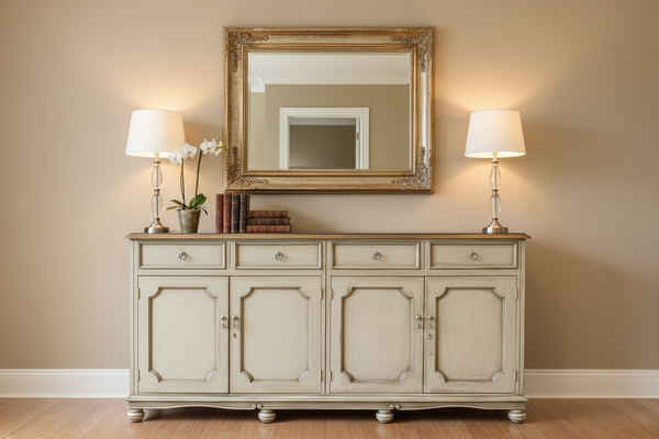 Hand Painted French Console