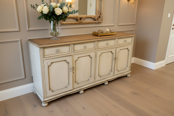 Hand Painted French Console