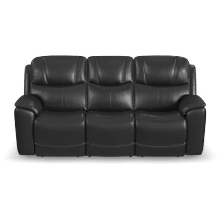 Flexsteel Crew Power Leather Reclining Sofa