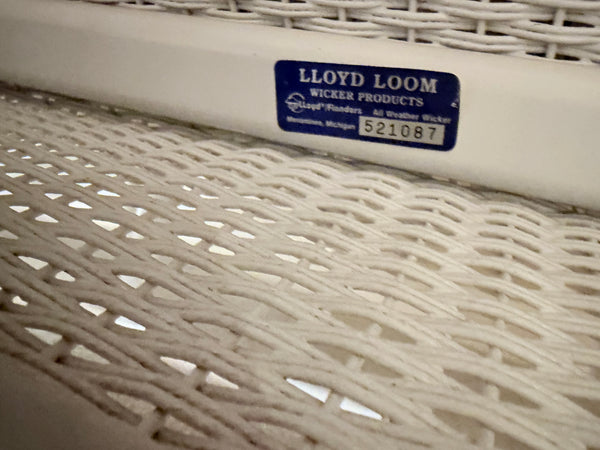 Lloyd Flanders Lloyd Loom Vintage 6 Piece White Wicker Set