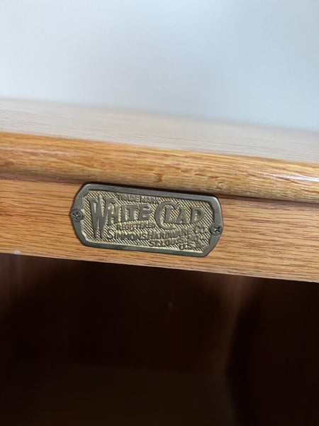 Vintage White Clad Oak Side Table Ice Box