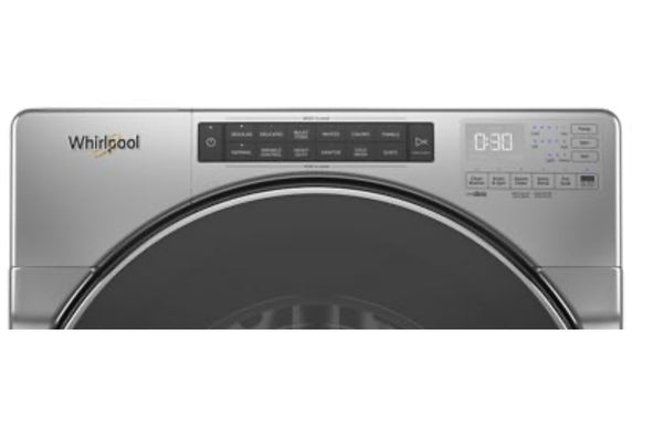 Whirlpool Chrome Shadow Electric Front Load Washer and Dryer Set with Pedestals