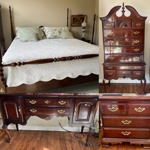 Thomasville "Winston Court" Cherry King 4 Piece Bedroom Set