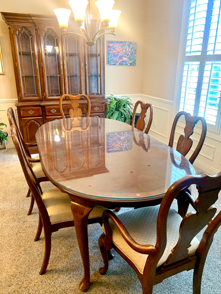 Classic Breakfront Lighted China Cabinet