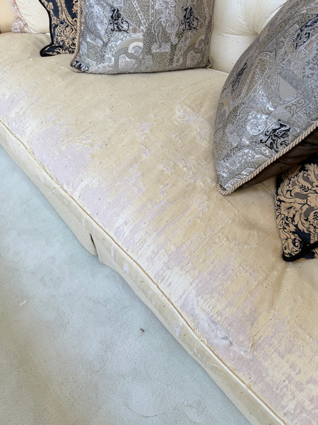 Design Resources Custom Silk Tufted Sofa