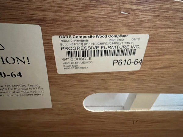 White Distressed Console TV Cabinet