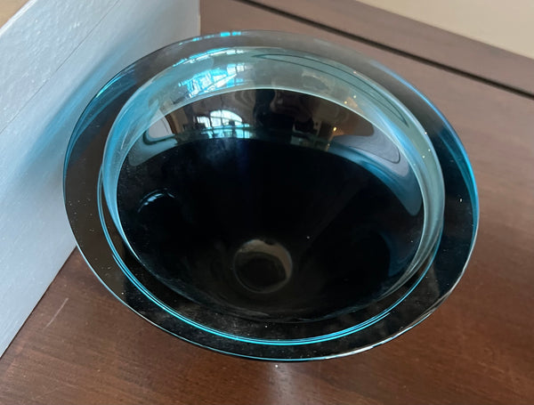 SASAKI Blue Art Glass Bowl