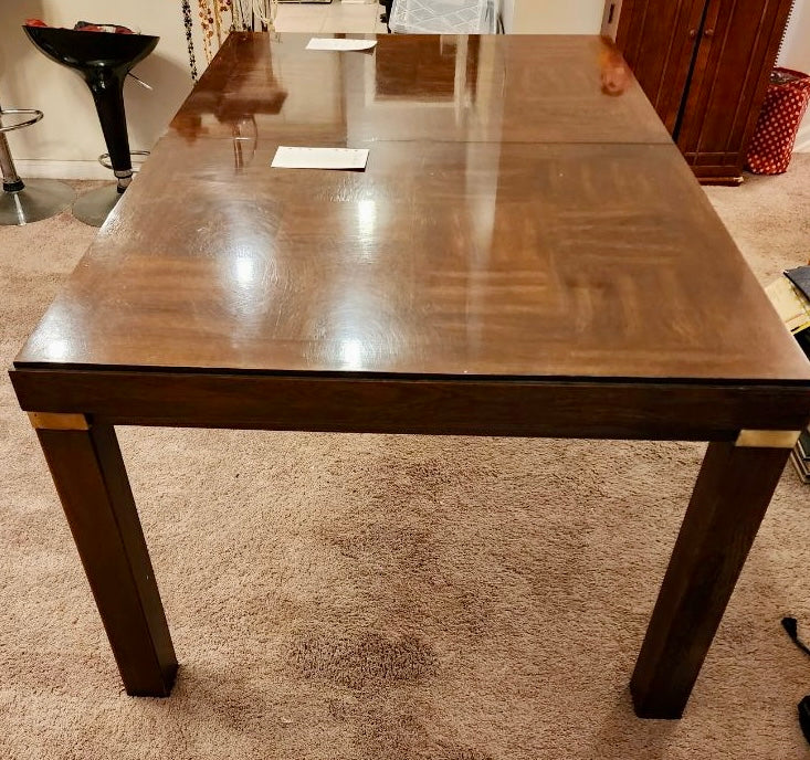 Vintage Dixie Furniture Act II Campaign Style Dining Table