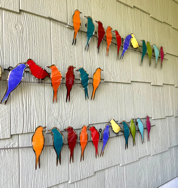 Set of 3 Chit Chat Birds Wall Sculptures Art