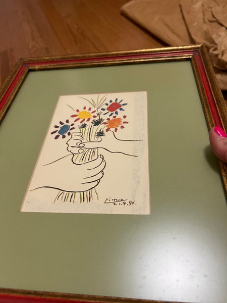 Pablo Picasso "Bouquet of Peace" Signed and Dated 1958