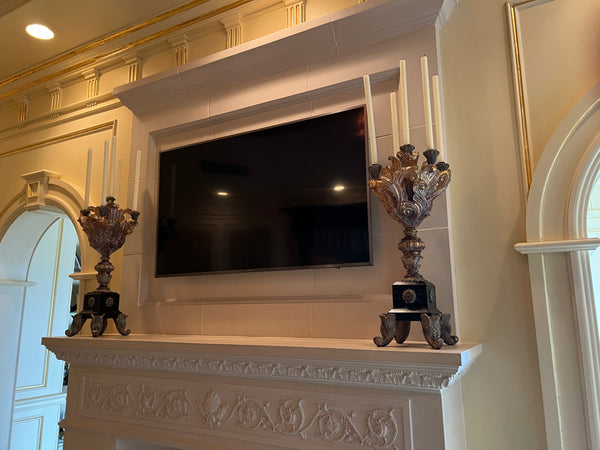 Pair of Large Etrusian French Candelabras