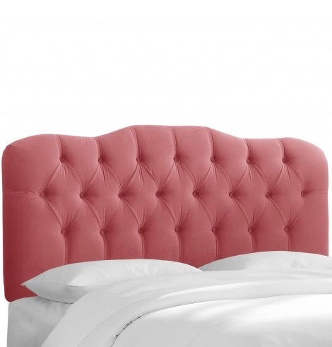 Lulu and Georgia Queen Tufted Hot Pink Bed
