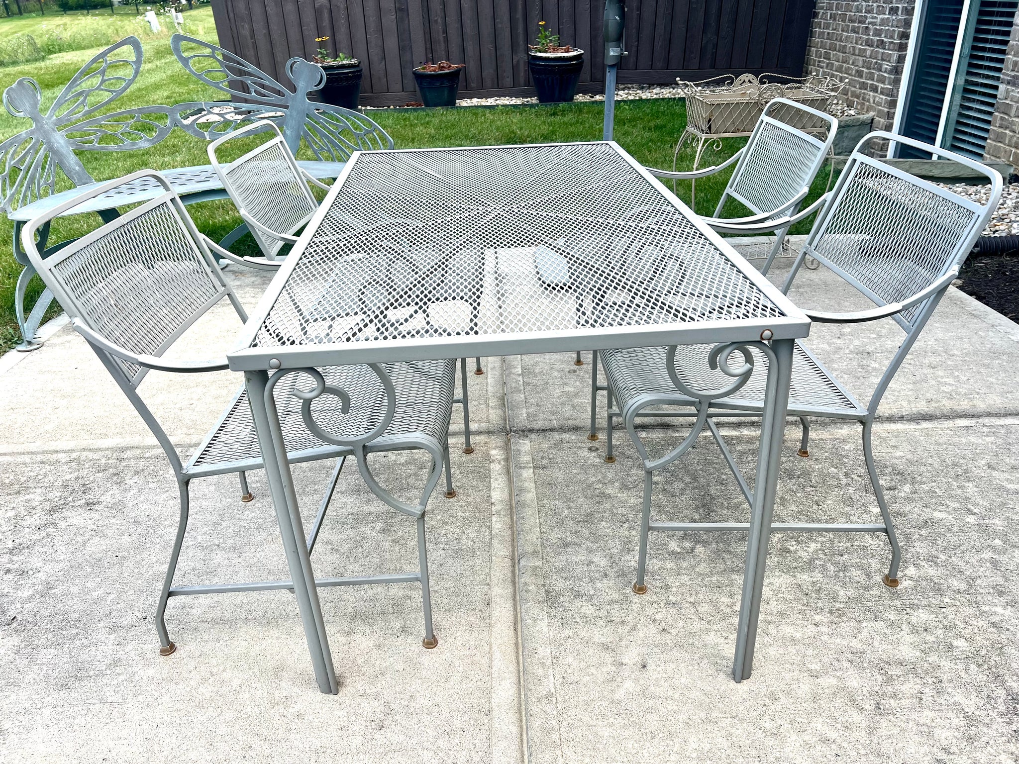 Vintage Patio Set - Russel Woodard Salterini Collection Dining Table and 4 Chairs