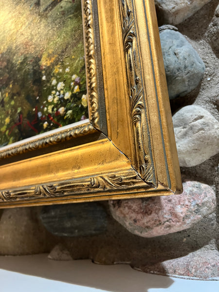 Custom Framed Art Oil on Canvas Painting by Andino