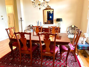 Mahogany Traditional Dining Table and Chairs