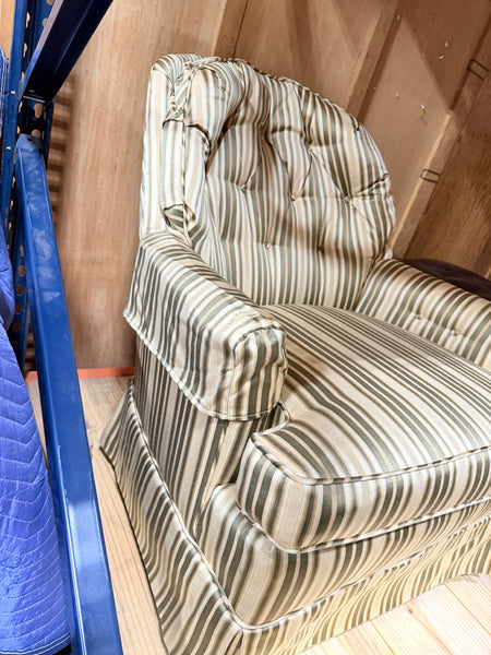 Drexel Silk Upholstered Tufted Chair