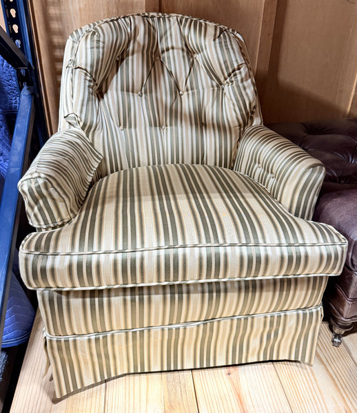 Drexel Silk Upholstered Tufted Chair
