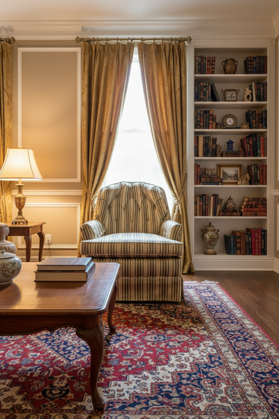 Drexel Silk Upholstered Tufted Chair