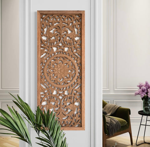 Wood Carved Wall Panel