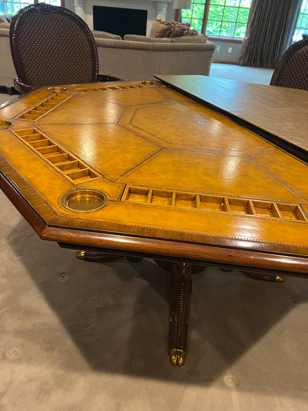 Maitland-Smith Rams Head Game Poker Card Table