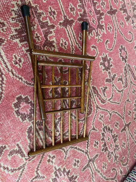 Vintage Wooden Folding Gout Stool Foot Rest
