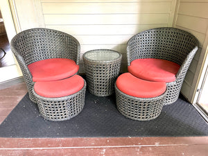 Anderson and Stokke 5 Piece Wicker Patio Set