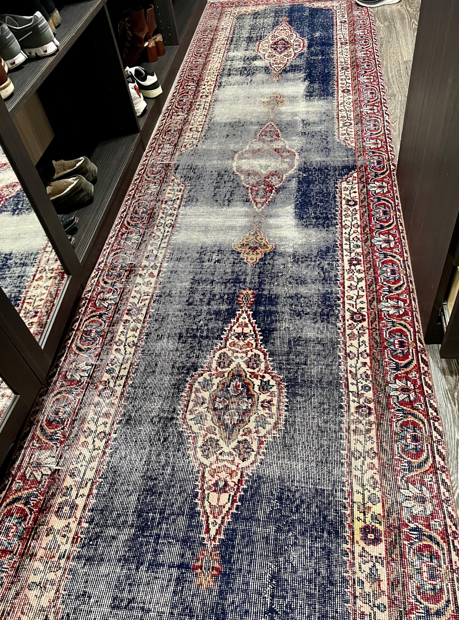 Vintage Over Dyed Turkish Runner Rug