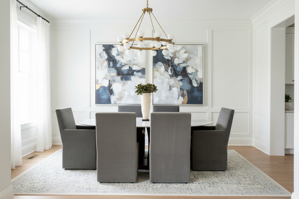 Set of 8 RESTORATION HARDWARE Ellison High Back Dining Chairs