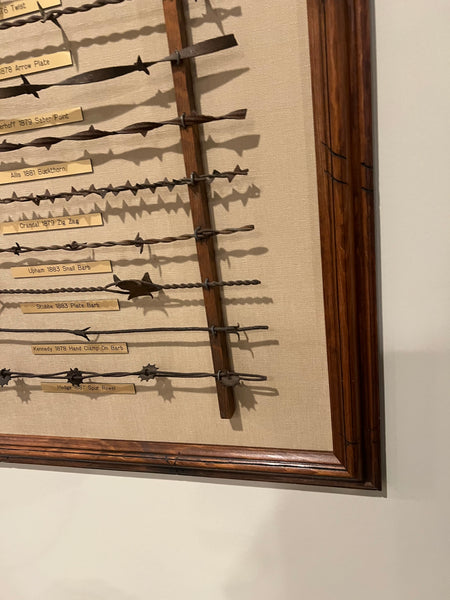 Antique Barbed Wire Display Case Art