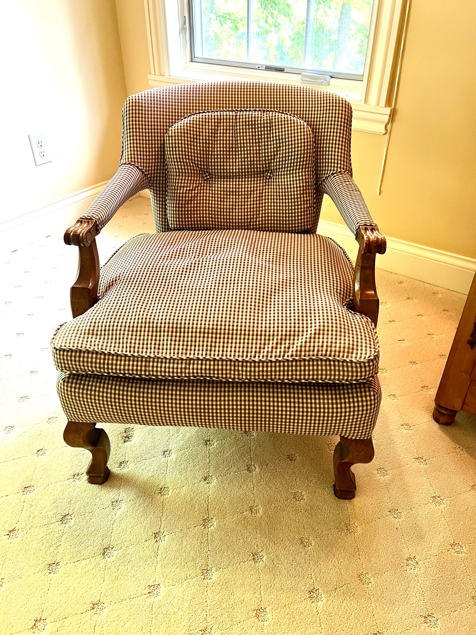 Pair of Vintage Houndstooth Club Chairs