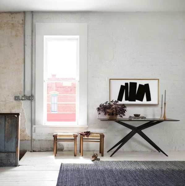 Four Hands Collins Sasha Console Table in Burnt Oak