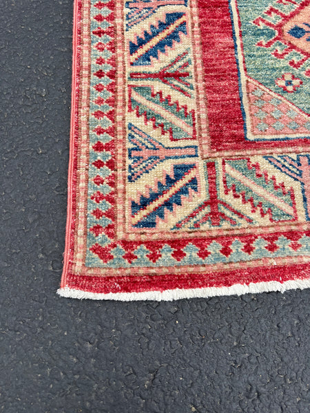 Kazak Style Hand Knotted 100% Wool Area Rug 8'x10'