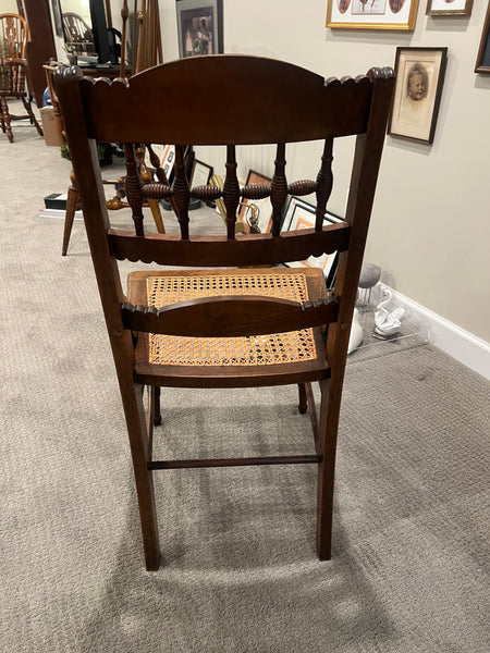 Antique Eastlake Cane Seat Chair